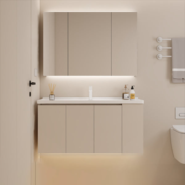 Modern Style Wall Mount Vanity Set Wooden with Doors for Bathroom Clearhalo 'Bathroom Remodel & Bathroom Fixtures' 'Bathroom Vanities' 'bathroom_vanities' 'Home Improvement' 'home_improvement' 'home_improvement_bathroom_vanities' 8026191