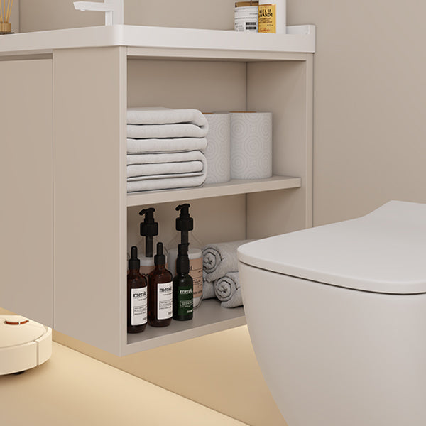 Modern Style Wall Mount Vanity Set Wooden with Doors for Bathroom Clearhalo 'Bathroom Remodel & Bathroom Fixtures' 'Bathroom Vanities' 'bathroom_vanities' 'Home Improvement' 'home_improvement' 'home_improvement_bathroom_vanities' 8026198