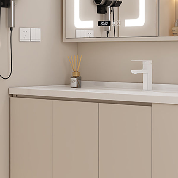 Modern Style Wall Mount Vanity Set Wooden with Doors for Bathroom Clearhalo 'Bathroom Remodel & Bathroom Fixtures' 'Bathroom Vanities' 'bathroom_vanities' 'Home Improvement' 'home_improvement' 'home_improvement_bathroom_vanities' 8026203