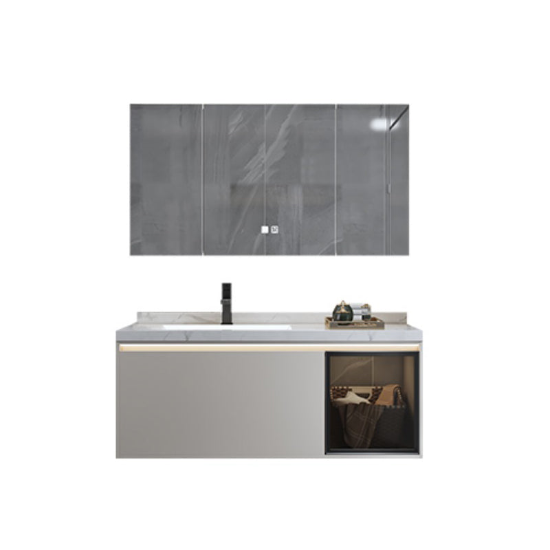 Modern Wall Mount Sink Vanity Stone Top with Doors for Bathroom Clearhalo 'Bathroom Remodel & Bathroom Fixtures' 'Bathroom Vanities' 'bathroom_vanities' 'Home Improvement' 'home_improvement' 'home_improvement_bathroom_vanities' 8026244