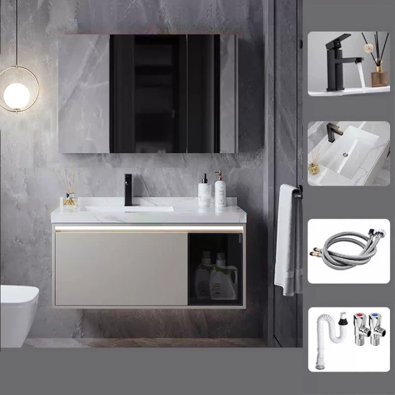 Modern Wall Mount Sink Vanity Stone Top with Doors for Bathroom Vanity & Faucet & Mirror Cabinet 35.5"L x 20"W x 18"H 4 Clearhalo 'Bathroom Remodel & Bathroom Fixtures' 'Bathroom Vanities' 'bathroom_vanities' 'Home Improvement' 'home_improvement' 'home_improvement_bathroom_vanities' 8026265