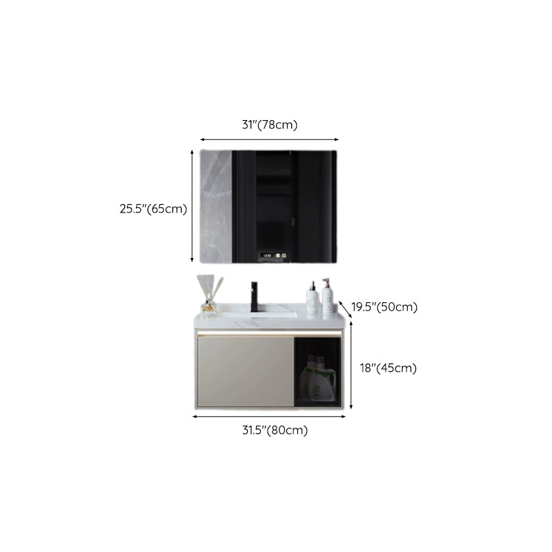 Modern Wall Mount Sink Vanity Stone Top with Doors for Bathroom Clearhalo 'Bathroom Remodel & Bathroom Fixtures' 'Bathroom Vanities' 'bathroom_vanities' 'Home Improvement' 'home_improvement' 'home_improvement_bathroom_vanities' 8026268