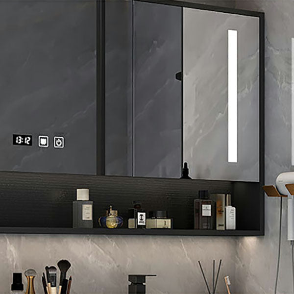 Modern Freestanding Sink Vanity with Mirror Doors Drawers for Bathroom Clearhalo 'Bathroom Remodel & Bathroom Fixtures' 'Bathroom Vanities' 'bathroom_vanities' 'Home Improvement' 'home_improvement' 'home_improvement_bathroom_vanities' 8026316
