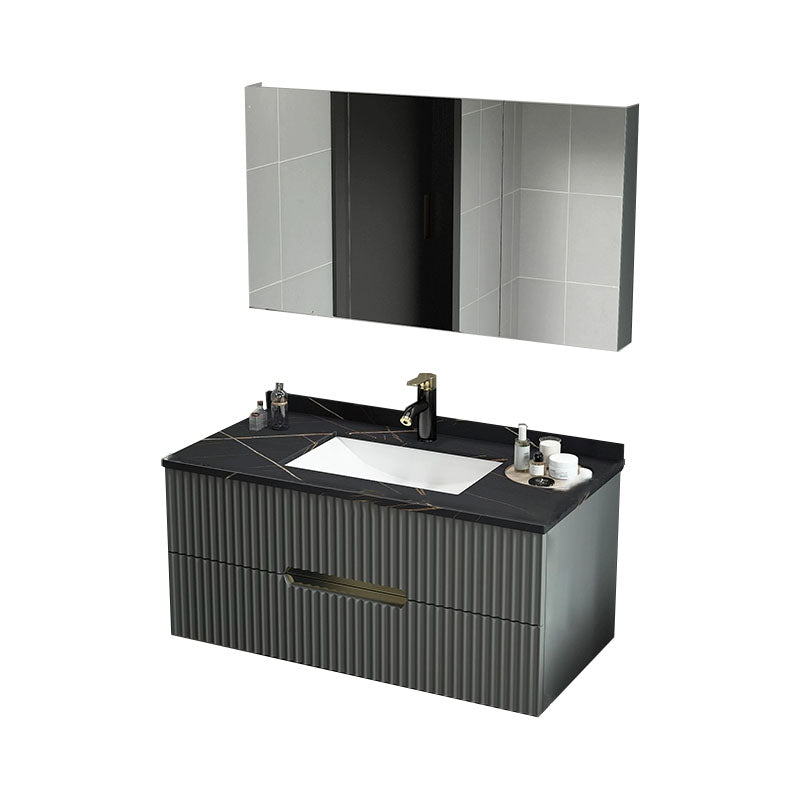 Wall Mount Faucet Included Sink Vanity with Drawers Mirror for Bathroom Vanity & Faucet & Mirror Cabinet Clearhalo 'Bathroom Remodel & Bathroom Fixtures' 'Bathroom Vanities' 'bathroom_vanities' 'Home Improvement' 'home_improvement' 'home_improvement_bathroom_vanities' 8026448