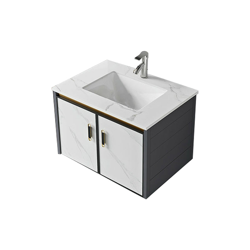 Modern Wall Mount Sink Vanity with Faucet Sink Doors for Bathroom Vanity & Faucet Stone Clearhalo 'Bathroom Remodel & Bathroom Fixtures' 'Bathroom Vanities' 'bathroom_vanities' 'Home Improvement' 'home_improvement' 'home_improvement_bathroom_vanities' 8052370