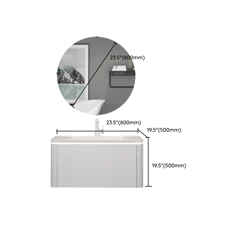 Modern Bathroom Vanity Ceramic Top Wall-Mounted Standalone Cabinet and Shelving Included Clearhalo 'Bathroom Remodel & Bathroom Fixtures' 'Bathroom Vanities' 'bathroom_vanities' 'Home Improvement' 'home_improvement' 'home_improvement_bathroom_vanities' 8061154