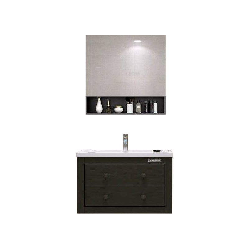Traditional Bathroom Vanity Ceramic Top with Soft Close Door 24"L x 19"W x 20"H Black Clearhalo 'Bathroom Remodel & Bathroom Fixtures' 'Bathroom Vanities' 'bathroom_vanities' 'Home Improvement' 'home_improvement' 'home_improvement_bathroom_vanities' 8074993