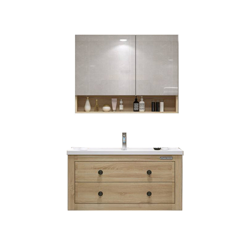 Traditional Bathroom Vanity Ceramic Top with Soft Close Door 32"L x 19"W x 20"H Wood Clearhalo 'Bathroom Remodel & Bathroom Fixtures' 'Bathroom Vanities' 'bathroom_vanities' 'Home Improvement' 'home_improvement' 'home_improvement_bathroom_vanities' 8075001