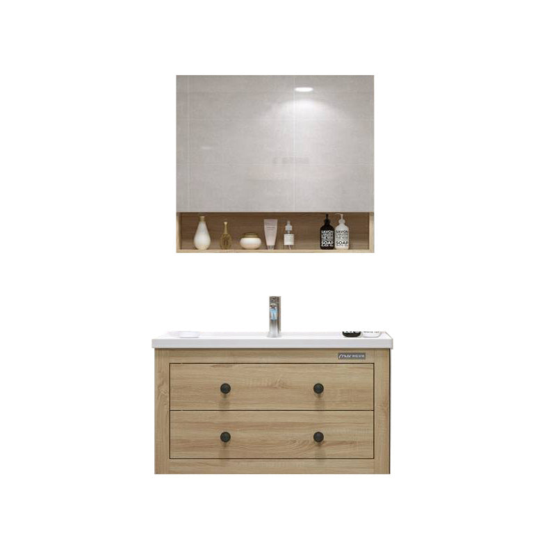 Traditional Bathroom Vanity Ceramic Top with Soft Close Door 28"L x 19"W x 20"H Wood Clearhalo 'Bathroom Remodel & Bathroom Fixtures' 'Bathroom Vanities' 'bathroom_vanities' 'Home Improvement' 'home_improvement' 'home_improvement_bathroom_vanities' 8075003