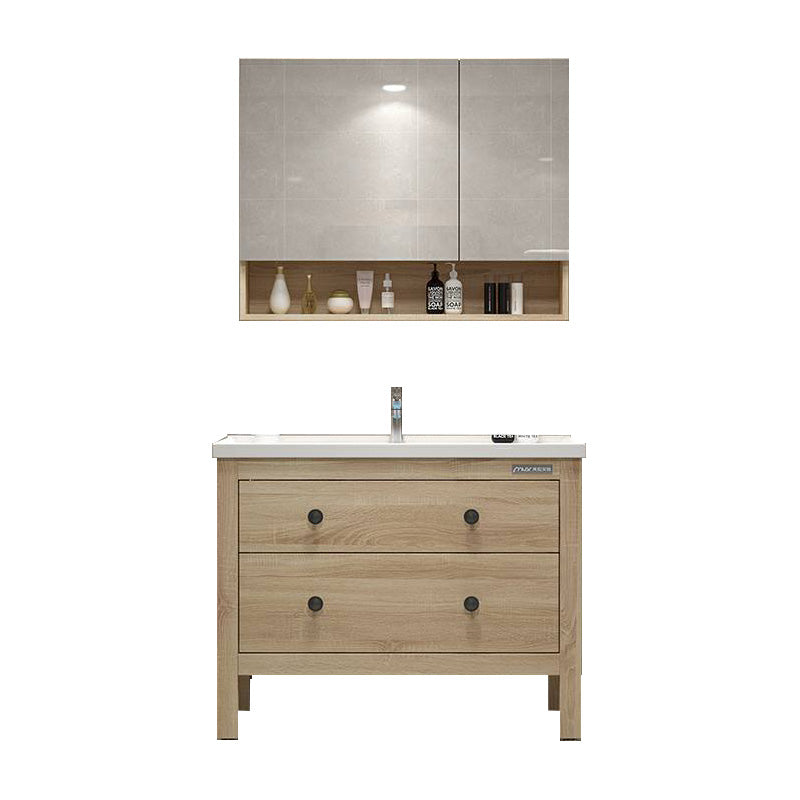 Traditional Bathroom Vanity Ceramic Top with Soft Close Door 36"L x 19"W x 32"H Wood Clearhalo 'Bathroom Remodel & Bathroom Fixtures' 'Bathroom Vanities' 'bathroom_vanities' 'Home Improvement' 'home_improvement' 'home_improvement_bathroom_vanities' 8075013