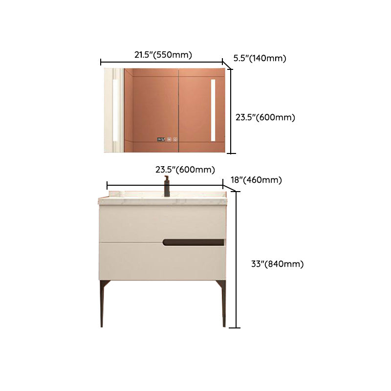 Modern Bathroom Vanity Free-standing Standard Ceramic Top Backsplash Included Clearhalo 'Bathroom Remodel & Bathroom Fixtures' 'Bathroom Vanities' 'bathroom_vanities' 'Home Improvement' 'home_improvement' 'home_improvement_bathroom_vanities' 8075266