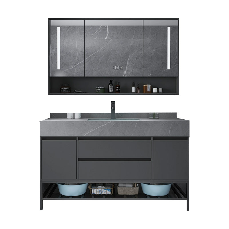 Modern Bathroom Vanity Set Granite Top Standalone Cabinet or Shelving Included Clearhalo 'Bathroom Remodel & Bathroom Fixtures' 'Bathroom Vanities' 'bathroom_vanities' 'Home Improvement' 'home_improvement' 'home_improvement_bathroom_vanities' 8075303