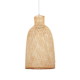 Khaki Trumpet Pendant Lamp Japanese 1 Bulb Bamboo Hanging Light Fixture over Dining Table Clearhalo 'Ceiling Lights' 'Pendant Lights' 'Pendants' Lighting' 808183