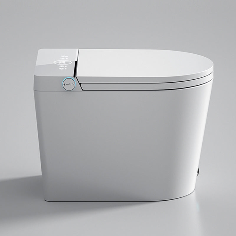 Modern Elongated Ceramic Floor Standing Bidet in White with Heated Seat Manual Flip (Standard) Clearhalo 'Bathroom Remodel & Bathroom Fixtures' 'Bidets' 'Home Improvement' 'home_improvement' 'home_improvement_bidets' 'Toilets & Bidets' 8086639