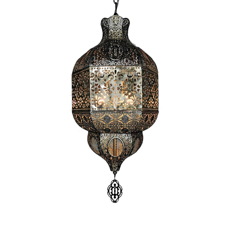 Bronze Etch Ceiling Pendant Light Art Deco Metal 3-Bulb Living Room Chandelier Lighting Clearhalo 'Ceiling Lights' 'Chandeliers' Lighting' options 809447