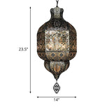 Bronze Etch Ceiling Pendant Light Art Deco Metal 3-Bulb Living Room Chandelier Lighting Clearhalo 'Ceiling Lights' 'Chandeliers' Lighting' options 809448