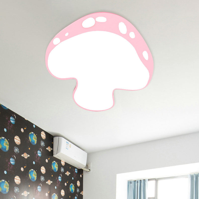 Mushroom Shape Acrylic Ceiling Lamp Cartoon Led Pink/Yellow/Blue Flush Mount for Kindergarten Clearhalo 'Ceiling Lights' 'Close To Ceiling Lights' 'Close to ceiling' 'Flush mount' Lighting' 810022