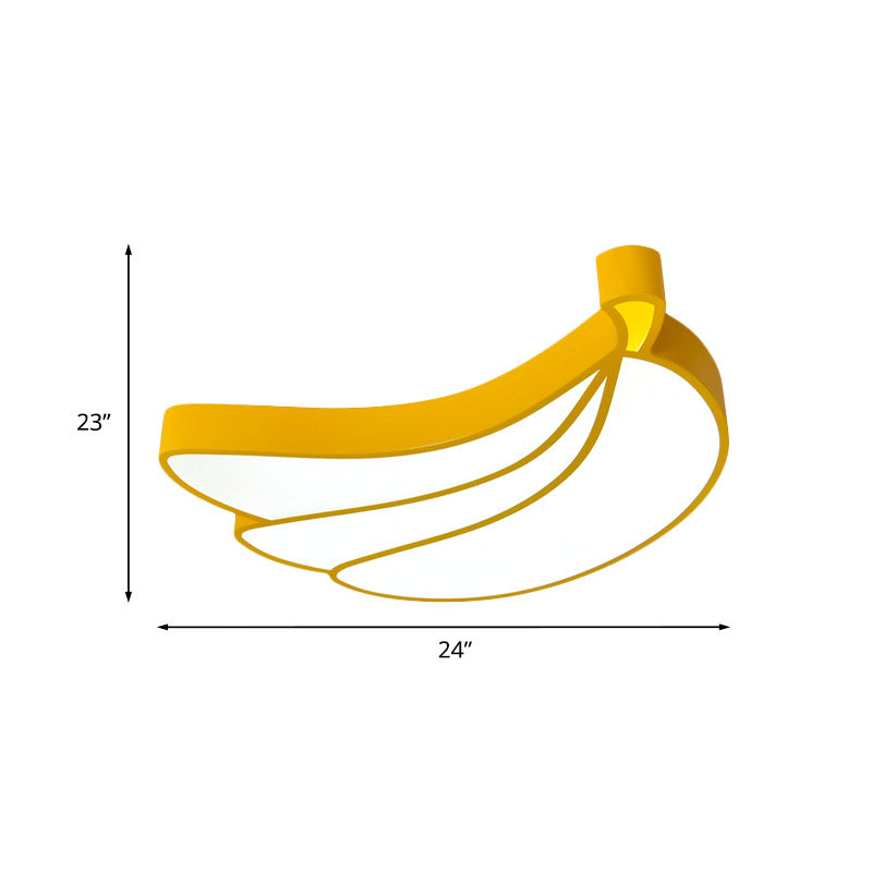 Creative Led Light Fixture with Acrylic Shade White Grape/Banana/Apple Flush Mount Lighting Clearhalo 'Ceiling Lights' 'Close To Ceiling Lights' 'Close to ceiling' 'Flush mount' Lighting' 810031