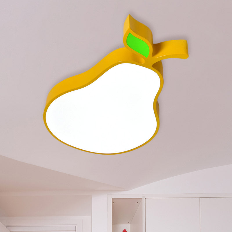 Creative Led Light Fixture with Acrylic Shade White Grape/Banana/Apple Flush Mount Lighting White C Clearhalo 'Ceiling Lights' 'Close To Ceiling Lights' 'Close to ceiling' 'Flush mount' Lighting' 810032