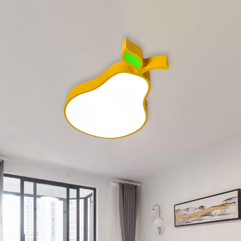 Creative Led Light Fixture with Acrylic Shade White Grape/Banana/Apple Flush Mount Lighting Clearhalo 'Ceiling Lights' 'Close To Ceiling Lights' 'Close to ceiling' 'Flush mount' Lighting' 810034