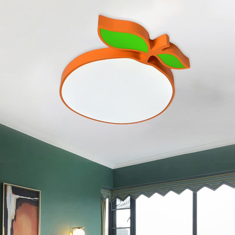 Creative Led Light Fixture with Acrylic Shade White Grape/Banana/Apple Flush Mount Lighting White E Clearhalo 'Ceiling Lights' 'Close To Ceiling Lights' 'Close to ceiling' 'Flush mount' Lighting' 810037