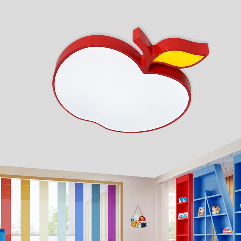 Creative Led Light Fixture with Acrylic Shade White Grape/Banana/Apple Flush Mount Lighting White F Clearhalo 'Ceiling Lights' 'Close To Ceiling Lights' 'Close to ceiling' 'Flush mount' Lighting' 810042