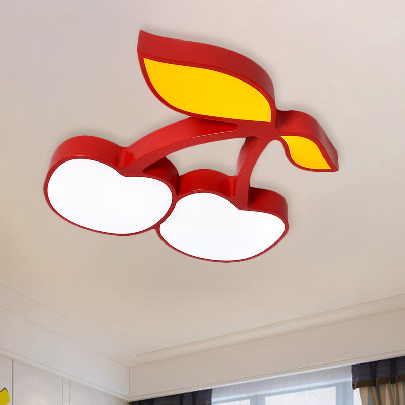 Creative Led Light Fixture with Acrylic Shade White Grape/Banana/Apple Flush Mount Lighting White G Clearhalo 'Ceiling Lights' 'Close To Ceiling Lights' 'Close to ceiling' 'Flush mount' Lighting' 810057