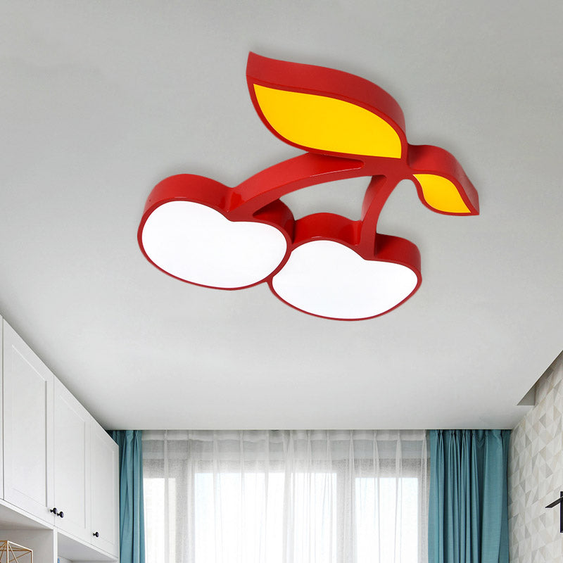 Creative Led Light Fixture with Acrylic Shade White Grape/Banana/Apple Flush Mount Lighting Clearhalo 'Ceiling Lights' 'Close To Ceiling Lights' 'Close to ceiling' 'Flush mount' Lighting' 810059