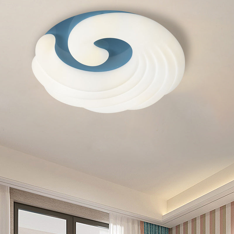 Contemporary Cloud Ceiling Flush Mount Acrylic Living Room LED Flush Light Fixture in Grey/White/Blue Blue Clearhalo 'Ceiling Lights' 'Close To Ceiling Lights' 'Close to ceiling' 'Flush mount' Lighting' 810335