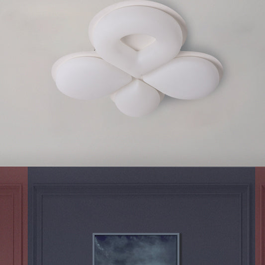 Kids Flower Plastic Ceiling Lighting LED Flush Mount Light Fixture in Grey/White/Coffee for Children Bedroom Clearhalo 'Ceiling Lights' 'Close To Ceiling Lights' 'Close to ceiling' 'Flush mount' Lighting' 810356