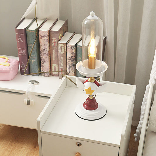 Sailor Moon Wand Metal Reading Book Light Kids 1 Bulb White Table Lamp for Bedside Clearhalo 'Lamps' 'Table Lamps' Lighting' 810520