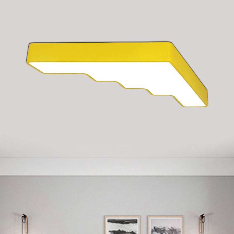 Blue/Pink/Yellow Ladder Flushmount Lighting Kids LED Acrylic Flush Mount Ceiling Lamp Fixture Clearhalo 'Ceiling Lights' 'Close To Ceiling Lights' 'Close to ceiling' 'Flush mount' Lighting' 810584