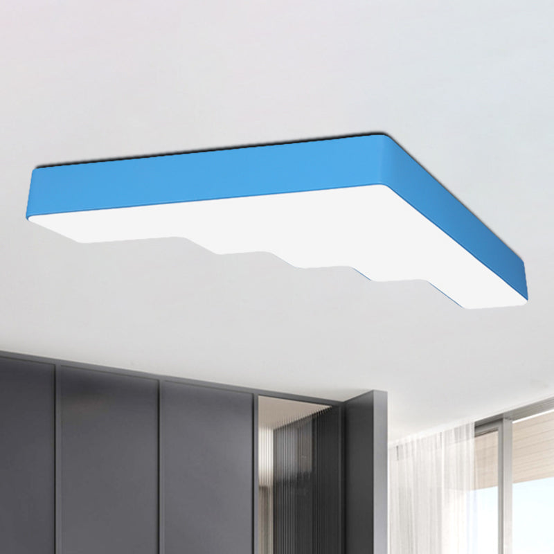 Blue/Pink/Yellow Ladder Flushmount Lighting Kids LED Acrylic Flush Mount Ceiling Lamp Fixture Clearhalo 'Ceiling Lights' 'Close To Ceiling Lights' 'Close to ceiling' 'Flush mount' Lighting' 810588