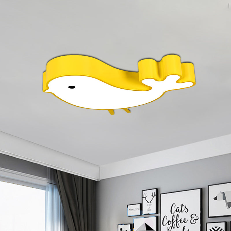 Cartoon LED Ceiling Flush Mount Blue/Pink/Yellow Finish Bird-Like Flush Light Fixture with Acrylic Shade Clearhalo 'Ceiling Lights' 'Close To Ceiling Lights' 'Close to ceiling' 'Flush mount' Lighting' 810599