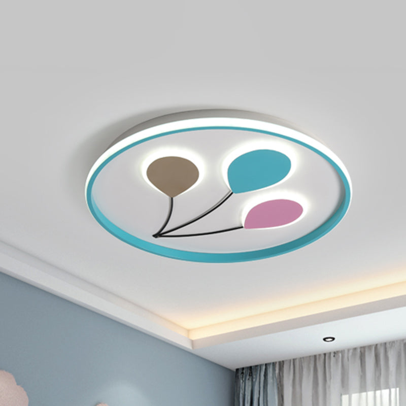 3-Balloon Acrylic Flush Mount Light Cartoon LED Blue Flush Ceiling Lamp Fixture in White/Warm Light Clearhalo 'Ceiling Lights' 'Close To Ceiling Lights' 'Close to ceiling' 'Flush mount' Lighting' 810691