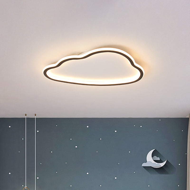 Cloud Acrylic Ceiling Mounted Fixture Contemporary Led White Flush Light for Bedroom Clearhalo 'Ceiling Lights' 'Close To Ceiling Lights' 'Close to ceiling' 'Flush mount' Lighting' 810768