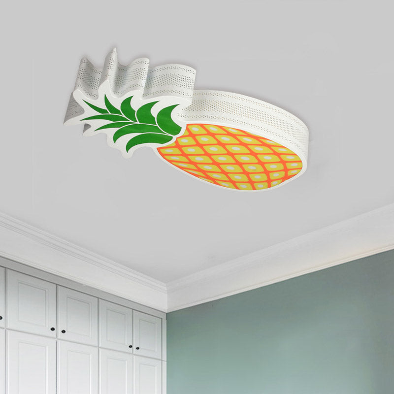 White Pineapple/Guitar Ceiling Lighting Modern Led Acrylic Flush Mount Lamp for Kids Bedroom Clearhalo 'Ceiling Lights' 'Close To Ceiling Lights' 'Close to ceiling' 'Flush mount' Lighting' 810776