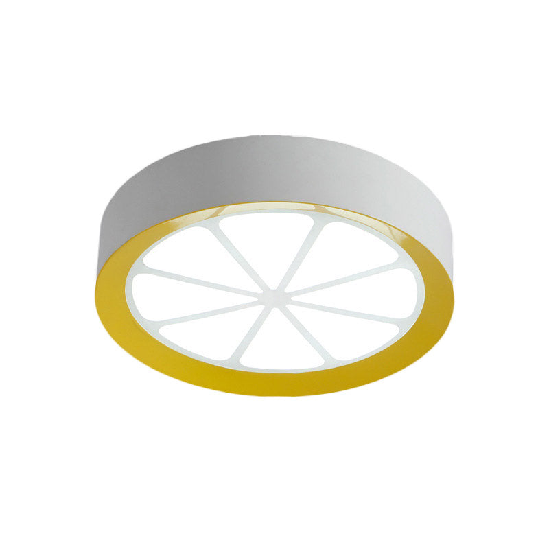 Lemon Ceiling Mount Kids Acrylic Led White Flushmount Light in Warm/White Light Clearhalo 'Ceiling Lights' 'Close To Ceiling Lights' 'Close to ceiling' 'Flush mount' Lighting' 810802