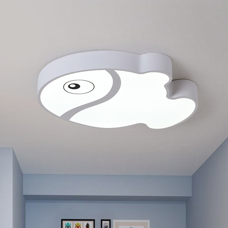 Fish Flushmount Cartoon Acrylic Led White/Blue Ceiling Light Fixture for Kids Bedroom White Clearhalo 'Ceiling Lights' 'Close To Ceiling Lights' 'Close to ceiling' 'Flush mount' Lighting' 810892