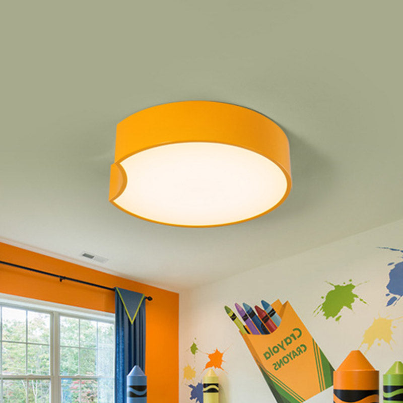 Modern Led Flush Mount Light Fixture with Acrylic Shade Red/Yellow/Blue Round Lighting Fixture Clearhalo 'Ceiling Lights' 'Close To Ceiling Lights' 'Close to ceiling' 'Flush mount' Lighting' 810921