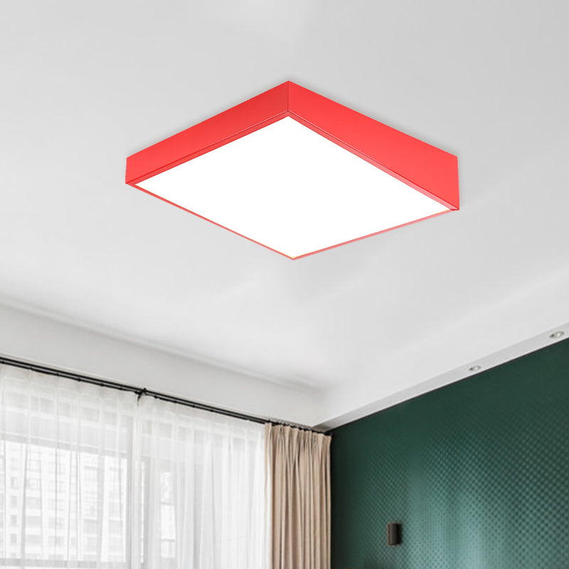 Contemporary Square Acrylic Ceiling Lighting Led Flush Mount in Red/Green/Blue for Kindergarten Clearhalo 'Ceiling Lights' 'Close To Ceiling Lights' 'Close to ceiling' 'Flush mount' Lighting' 810949