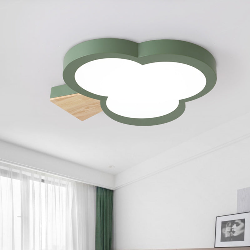 Modern Led Close to Ceiling Light with Acrylic Shade Gray/White/Green Tree Flush Mount Lamp Green Clearhalo 'Ceiling Lights' 'Close To Ceiling Lights' 'Close to ceiling' 'Flush mount' Lighting' 810984