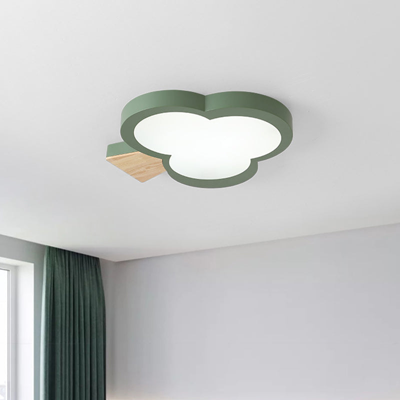 Modern Led Close to Ceiling Light with Acrylic Shade Gray/White/Green Tree Flush Mount Lamp Clearhalo 'Ceiling Lights' 'Close To Ceiling Lights' 'Close to ceiling' 'Flush mount' Lighting' 810985