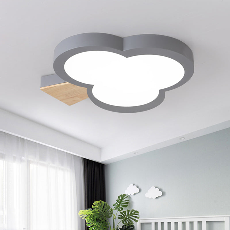 Modern Led Close to Ceiling Light with Acrylic Shade Gray/White/Green Tree Flush Mount Lamp Grey Clearhalo 'Ceiling Lights' 'Close To Ceiling Lights' 'Close to ceiling' 'Flush mount' Lighting' 810988