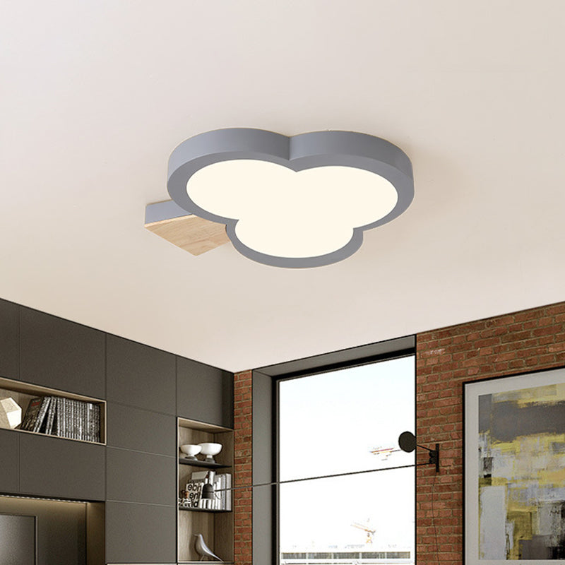 Modern Led Close to Ceiling Light with Acrylic Shade Gray/White/Green Tree Flush Mount Lamp Clearhalo 'Ceiling Lights' 'Close To Ceiling Lights' 'Close to ceiling' 'Flush mount' Lighting' 810989