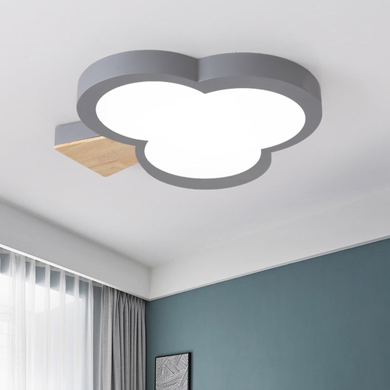 Modern Led Close to Ceiling Light with Acrylic Shade Gray/White/Green Tree Flush Mount Lamp Clearhalo 'Ceiling Lights' 'Close To Ceiling Lights' 'Close to ceiling' 'Flush mount' Lighting' 810990