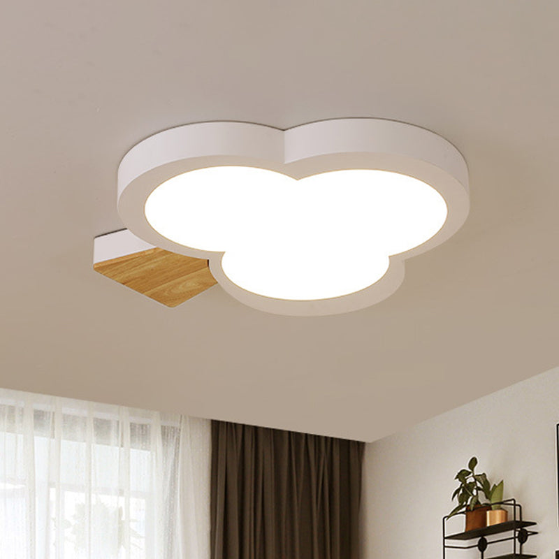 Modern Led Close to Ceiling Light with Acrylic Shade Gray/White/Green Tree Flush Mount Lamp White Clearhalo 'Ceiling Lights' 'Close To Ceiling Lights' 'Close to ceiling' 'Flush mount' Lighting' 810992