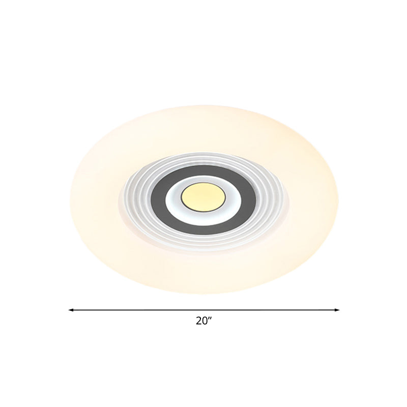 Acrylic Donut Ceiling Light Fixture Contemporary Led Flushmount Lighting in White Clearhalo 'Ceiling Lights' 'Close To Ceiling Lights' 'Close to ceiling' 'Flush mount' Lighting' 811023