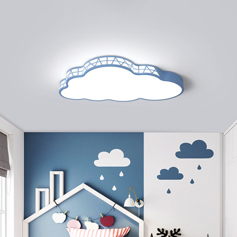 Acrylic Cloud Flush Ceiling Light Creative Led Light Fixture in White/Pink/Blue for Kids Bedroom Clearhalo 'Ceiling Lights' 'Close To Ceiling Lights' 'Close to ceiling' 'Flush mount' Lighting' 811038