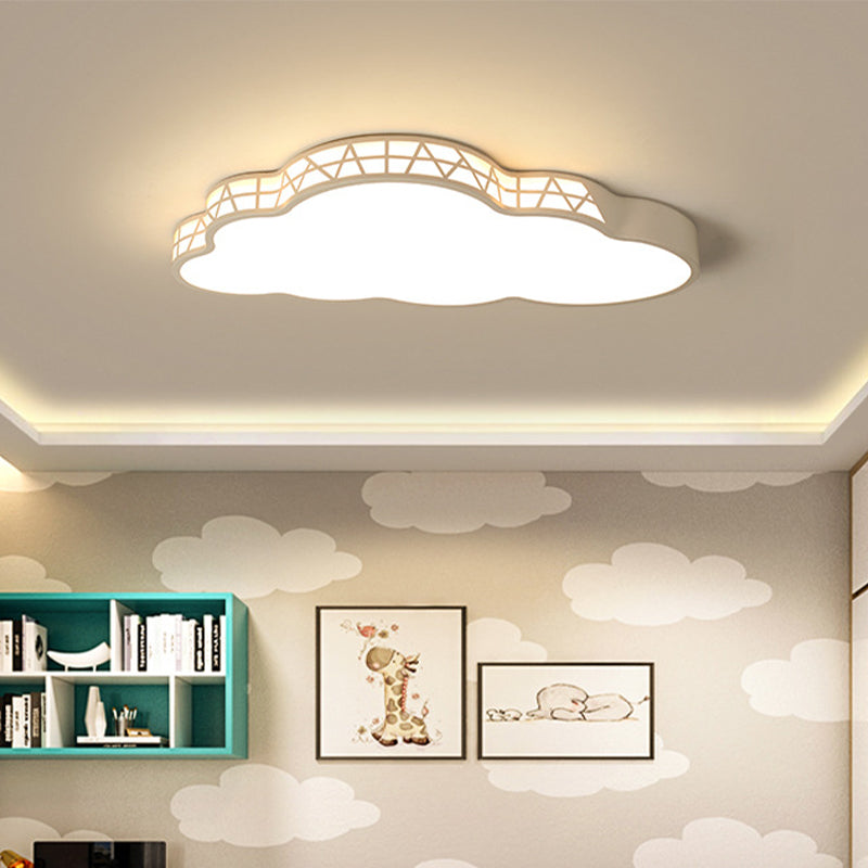 Acrylic Cloud Flush Ceiling Light Creative Led Light Fixture in White/Pink/Blue for Kids Bedroom Clearhalo 'Ceiling Lights' 'Close To Ceiling Lights' 'Close to ceiling' 'Flush mount' Lighting' 811046